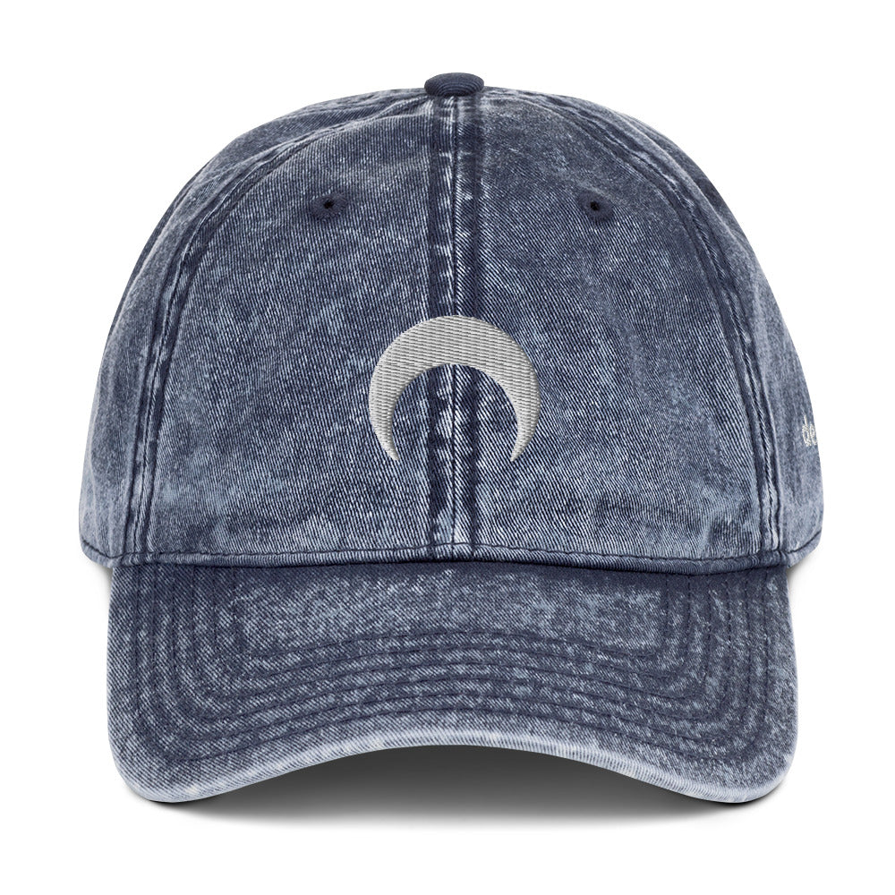 White Crescent Moon // cuddles [detoxify] Washed-Out Vintage Cap